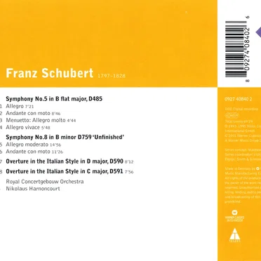 Symphonies no. 5 & no. 8 "Unfinished" / Overtures in the Italian Style