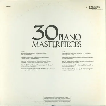 30 Piano Masterpieces by Various Artists - album cover