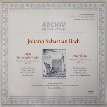 "Jesu, Der Du Meiner Seele" Kantate Am 14. Sonntag Nach Trinitatis, BWV 78. "Magnificat" Für Soli, Chor Und Orchester D-dur, BWV 243
