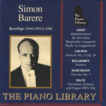 Recordings from 1934 to 1936 by Simon Barere - album cover