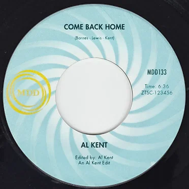 Come Back Home by Al Kent - album cover