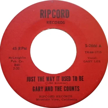 Just The Way It Used To Be / Puppy Love by Gary And The Counts - album cover