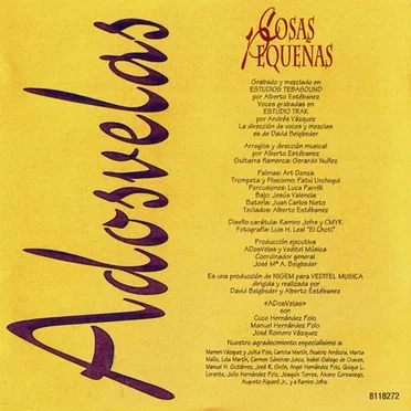 Cosas Pequeñas by A Dos Velas - album cover