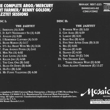 The Complete Argo / Mercury / Art Farmer / Benny Golson / Jazztet Sessions