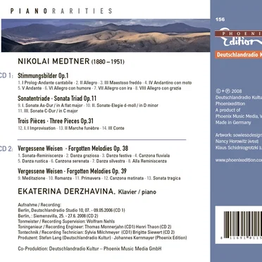 Forgotten Melodies, op. 38 - 39 / Stimmungsbilder, op. 1 / Trois Pièces, op. 31 / Sonatentriade, op. 11