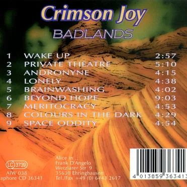 Badlands by Crimson Joy - album cover