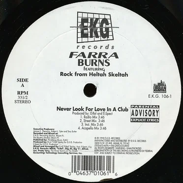 Never Look for Love in a Club / Baby It's You by Farrah Burns - album cover