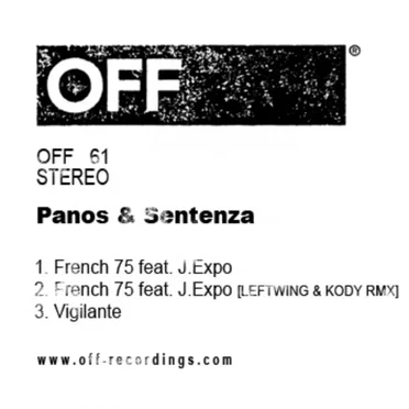 French 75 EP by Panos & Sentenza - album cover