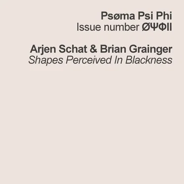 Shapes Perceived in Blackness / Colors Perceived in Silence