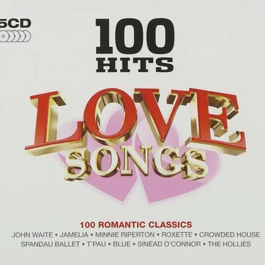 100 Hits: Love Songs by Various Artists - album cover