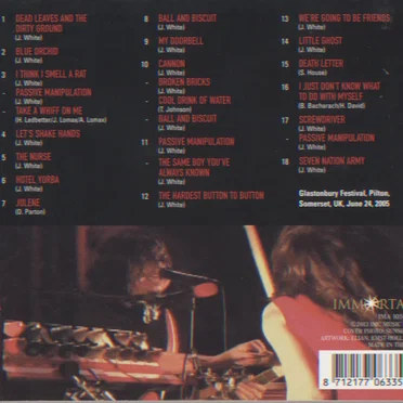 Live at the Glastonbury Festival by The White Stripes - album cover
