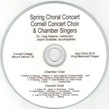 Spring Choral Concert 2018 by Cornell College Department of Music - album cover
