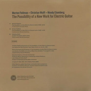 The Possibility Of A New Work For Electric Guitar