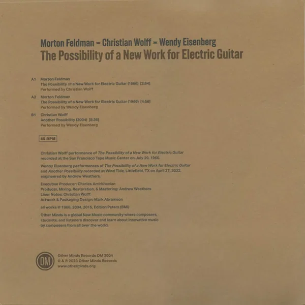 The Possibility Of A New Work For Electric Guitar