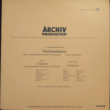 9 Chansons / 16 Danserye