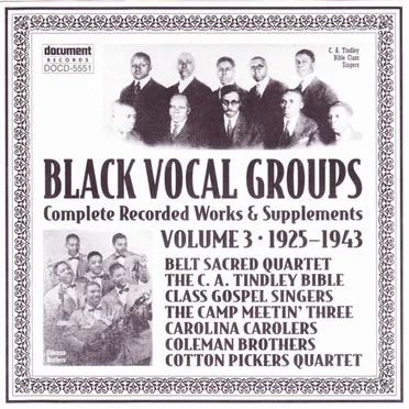 Black Vocal Groups Volume 3 (1925-1943) by Various Artists - album cover
