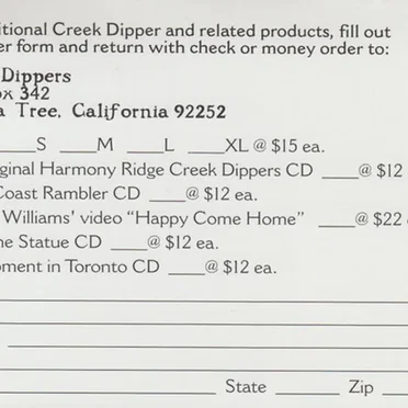 The Original Harmony Ridge Creek Dippers