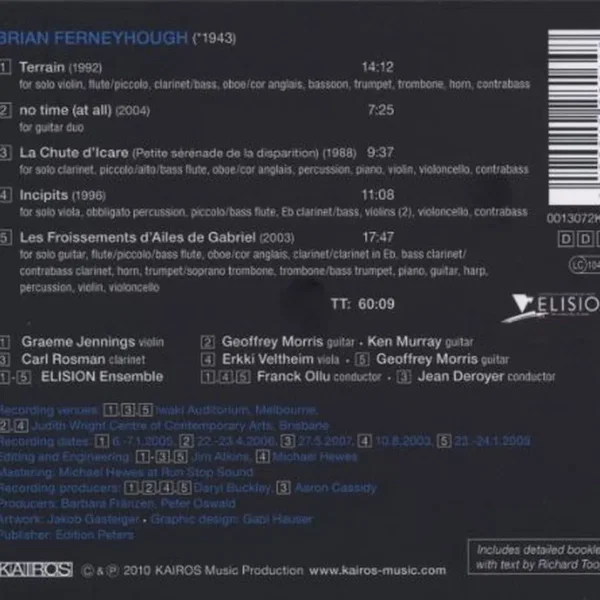 Terrain / no time (at all) / La Chute d'lcare / Incipits / Les Froissements d'Ailes de Gabriel