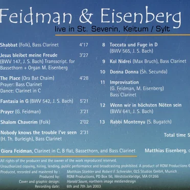 Feidman & Eisenberg live in St. Severin / Sylt