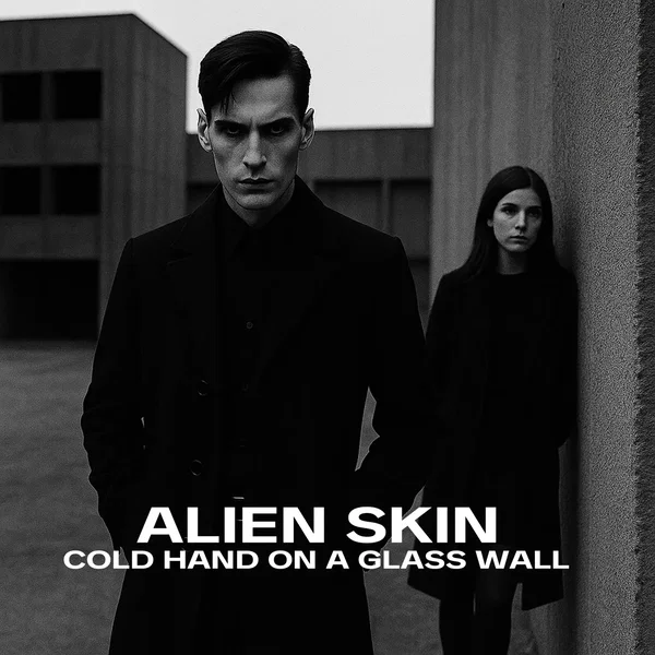 Cold hand on a glass wall