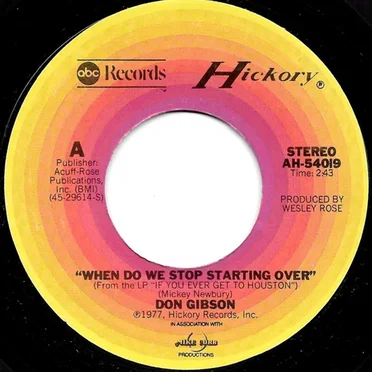 When Do We Stop Starting Over