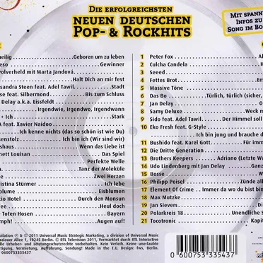 Die ultimative Chart Show: Die erfolgreichsten neuen deutschen Pop- & Rockhits by Various Artists - album cover