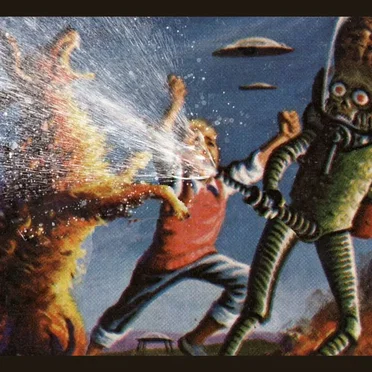 Geyser Squirting Alien on Enceladus