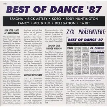 Best of Dance '87 by Various Artists - album cover