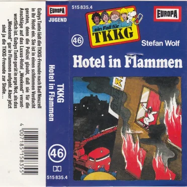 TKKG 46: Hotel in Flammen by Stefan Wolf - album cover