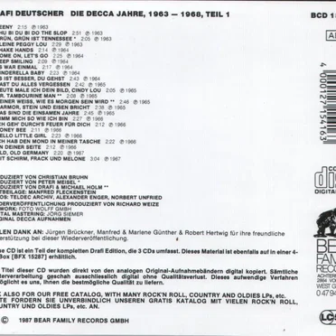 Die Decca Jahre 1963-1968, Teil 1