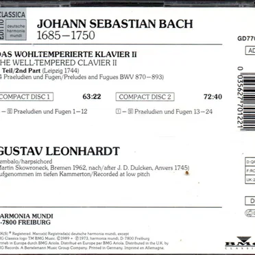 Das Wohltemperierte Klavier 2 / The Well-Tempered Clavier 2