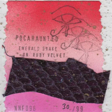 Emerald Snake on Ruby Velvet