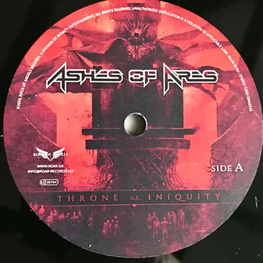 Throne of Iniquity by Ashes of Ares - album cover
