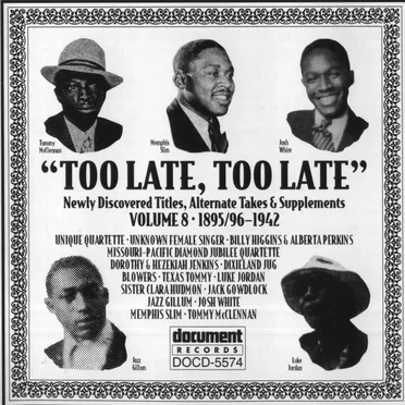 Too Late, Too Late: Newly Discovered Titles, Alternate Takes & Supplements, Volume 8 (1895/96-1942) by Various Artists - album cover