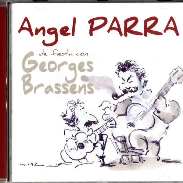 Ángel Parra de fiesta con Georges Brassens