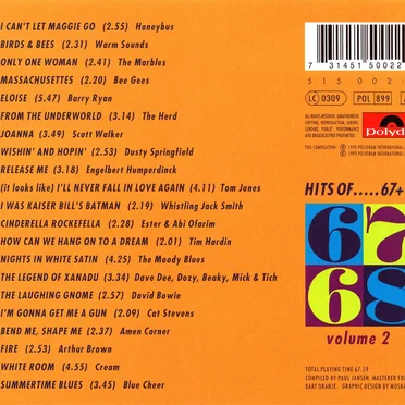 Hits of..... 67+68, Volume 2 by Various Artists - album cover