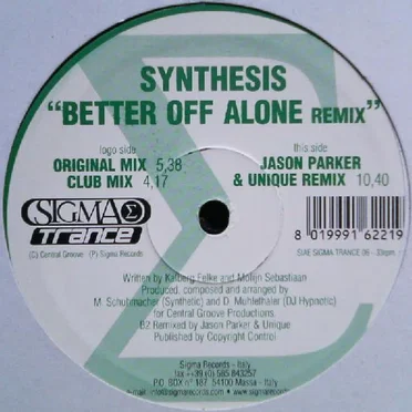 Better Off Alone (remix) by Synthesis - album cover