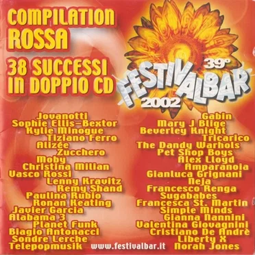 39º Festivalbar 2002: Compilation rossa by Various Artists - album cover