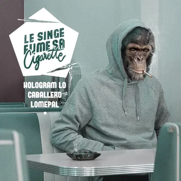 Le singe fume sa cigarette