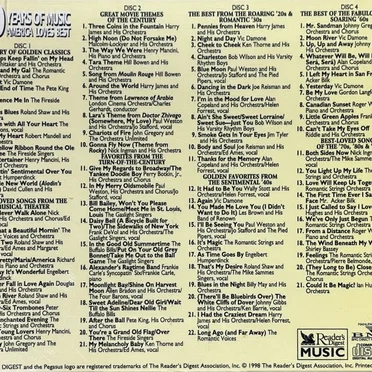 100 Years of Music America Loves Best by Various Artists - album cover