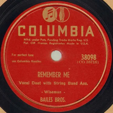 Remember Me / Pretty Flowers by Bailes Bros. - album cover