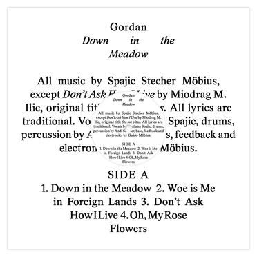 Down in the Meadow by Gordan - album cover