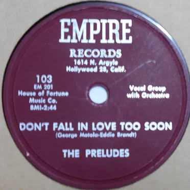 Don't Fall In Love Too Soon / I Want Your Arms Around Me