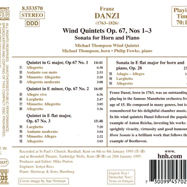 Wind Quintets Op. 67, Nos 1-3 / Sonata for Horn and Piano