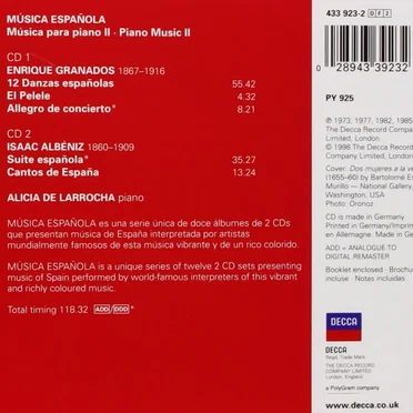 Música española: Música para piano II