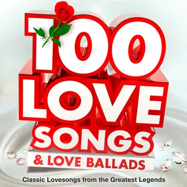 100 Love Songs & Love Ballads by Various Artists - album cover