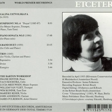 The Barton Workshop Plays Galina Ustvolskaya