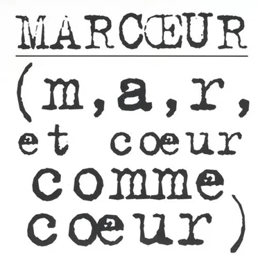 (m, a, r, et cœur comme cœur)