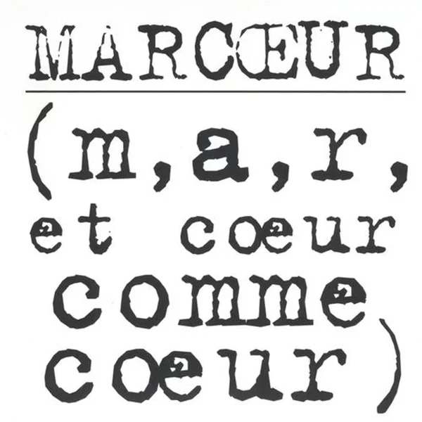 (m, a, r, et cœur comme cœur)