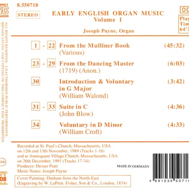 Early English Organ Music, Volume 1